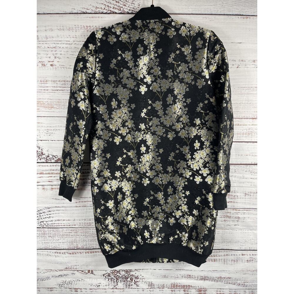 BCBG Generation Jacket Women's Size XS Gold Floral Brocade Bomber Coat XS - Picture 7 of 7